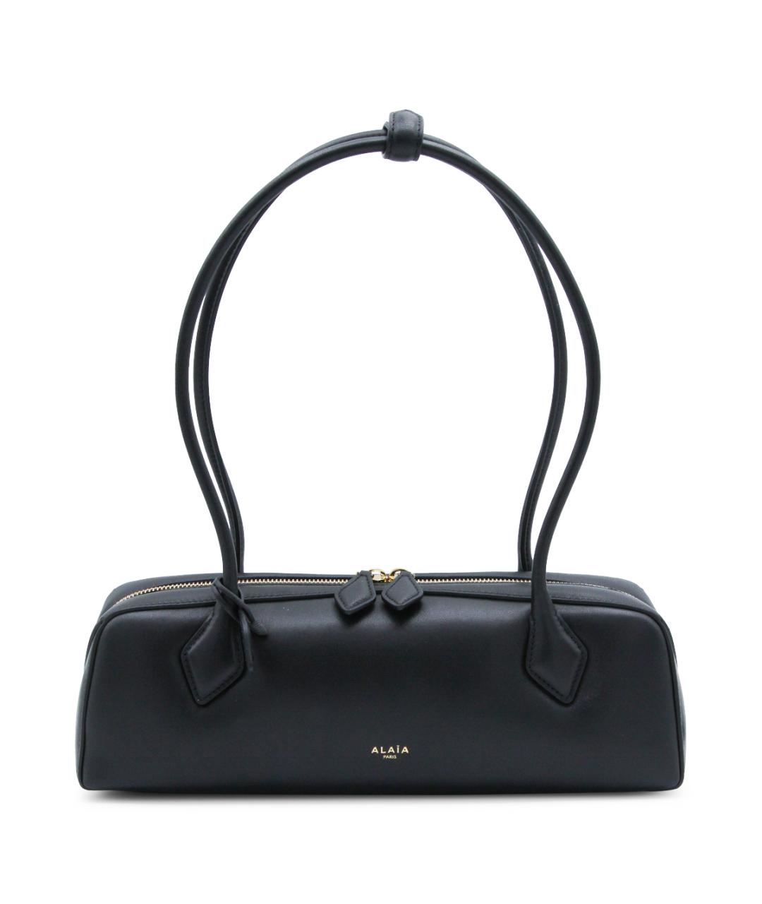 ALAIA Черная кожаная сумка тоут, фото 1