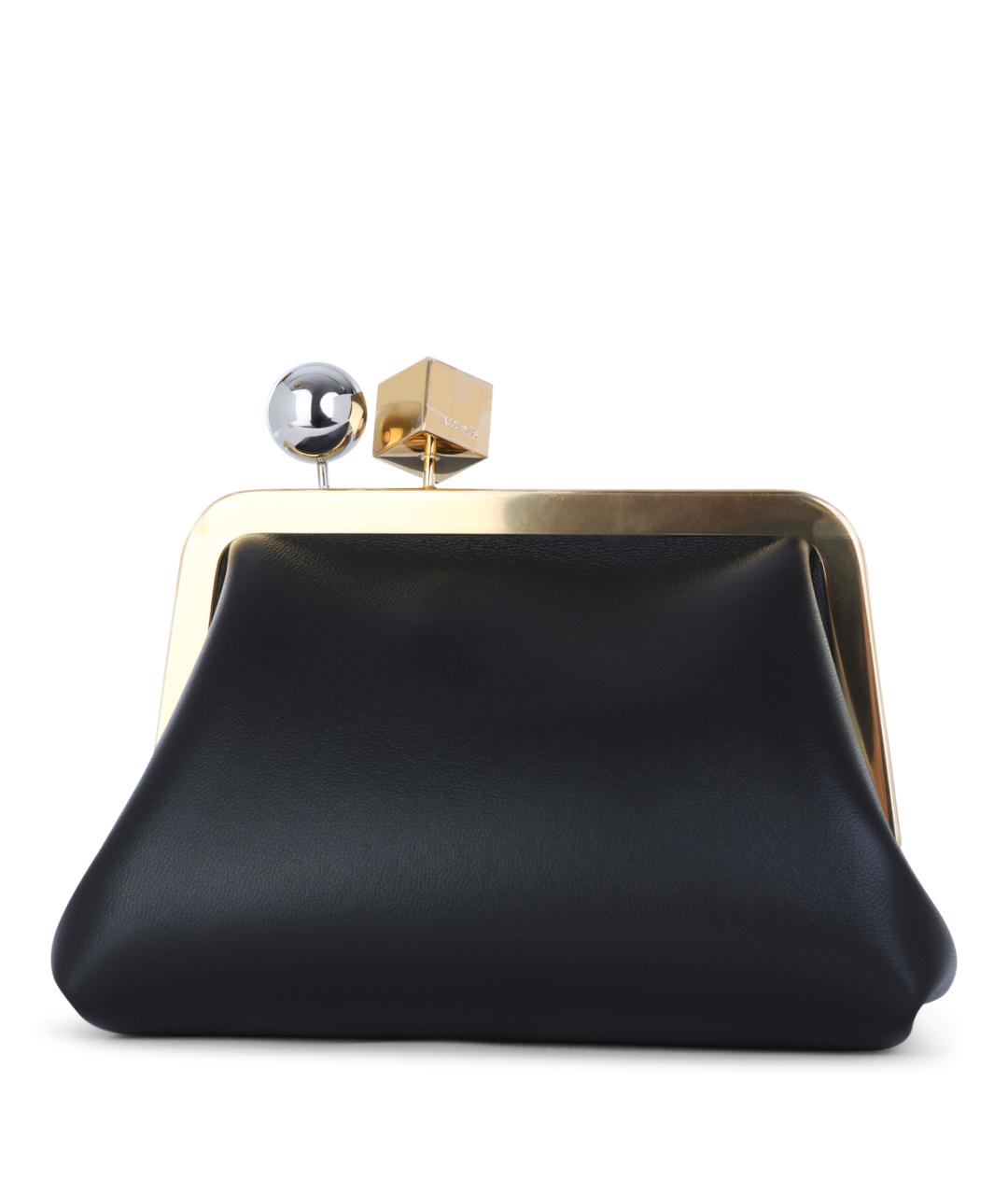 JACQUEMUS Черная кожаная сумка через плечо, фото 3