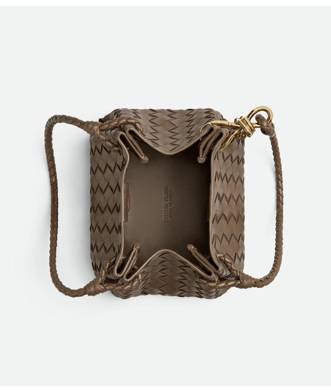 BOTTEGA VENETA Хаки кожаная сумка тоут, фото 2