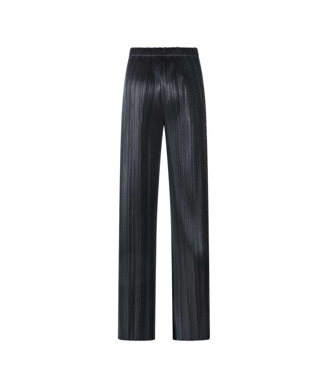 PHOEBE PHILO Черные полиэстеровые прямые брюки, фото 2