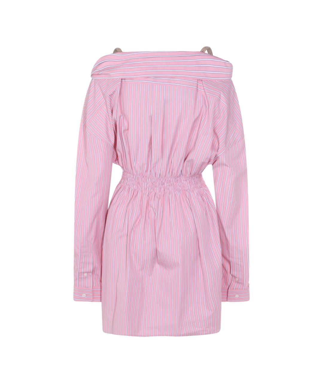 MIU MIU Розовое хлопковое повседневное платье, фото 2