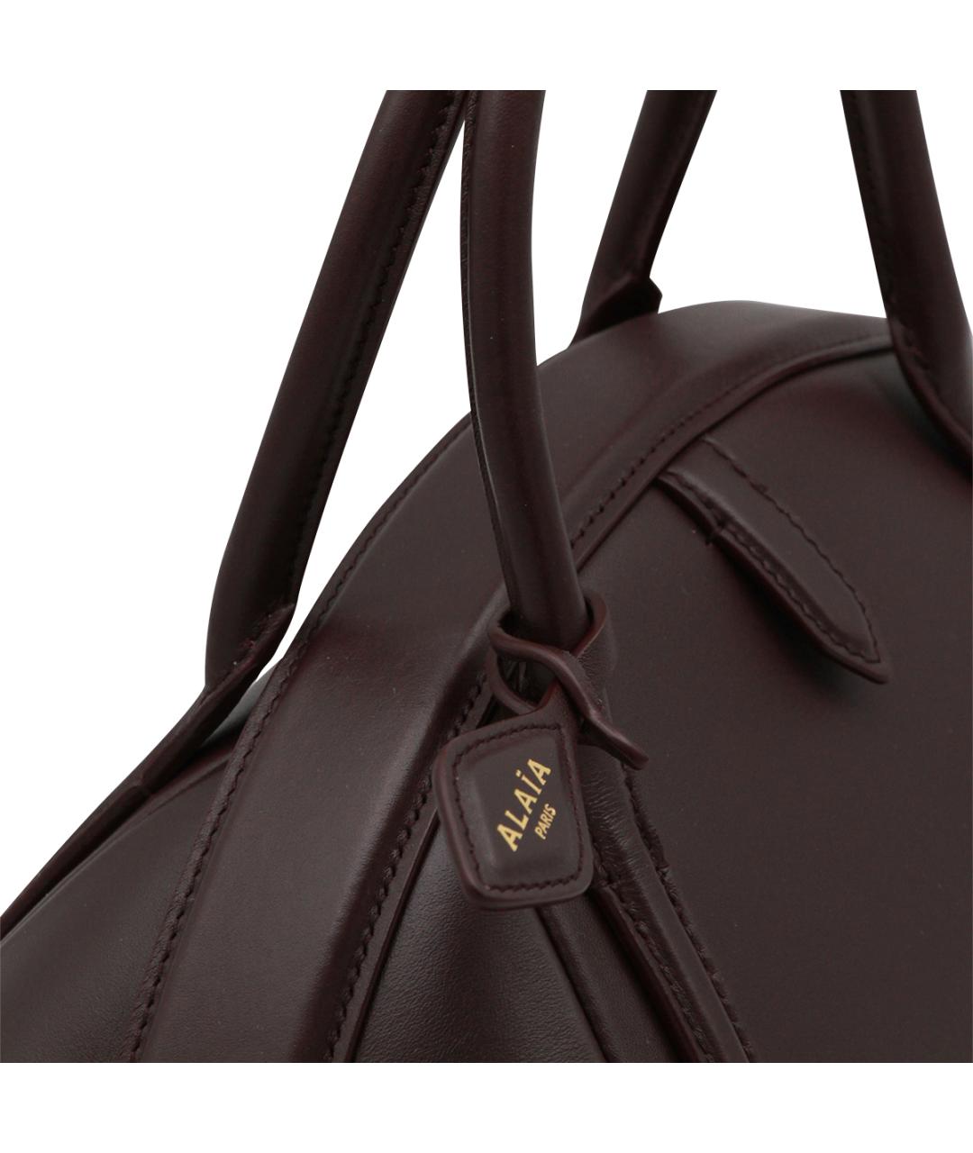 ALAIA Бордовая кожаная сумка тоут, фото 4