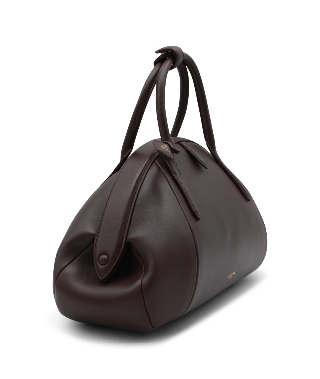 ALAIA Бордовая кожаная сумка тоут, фото 2