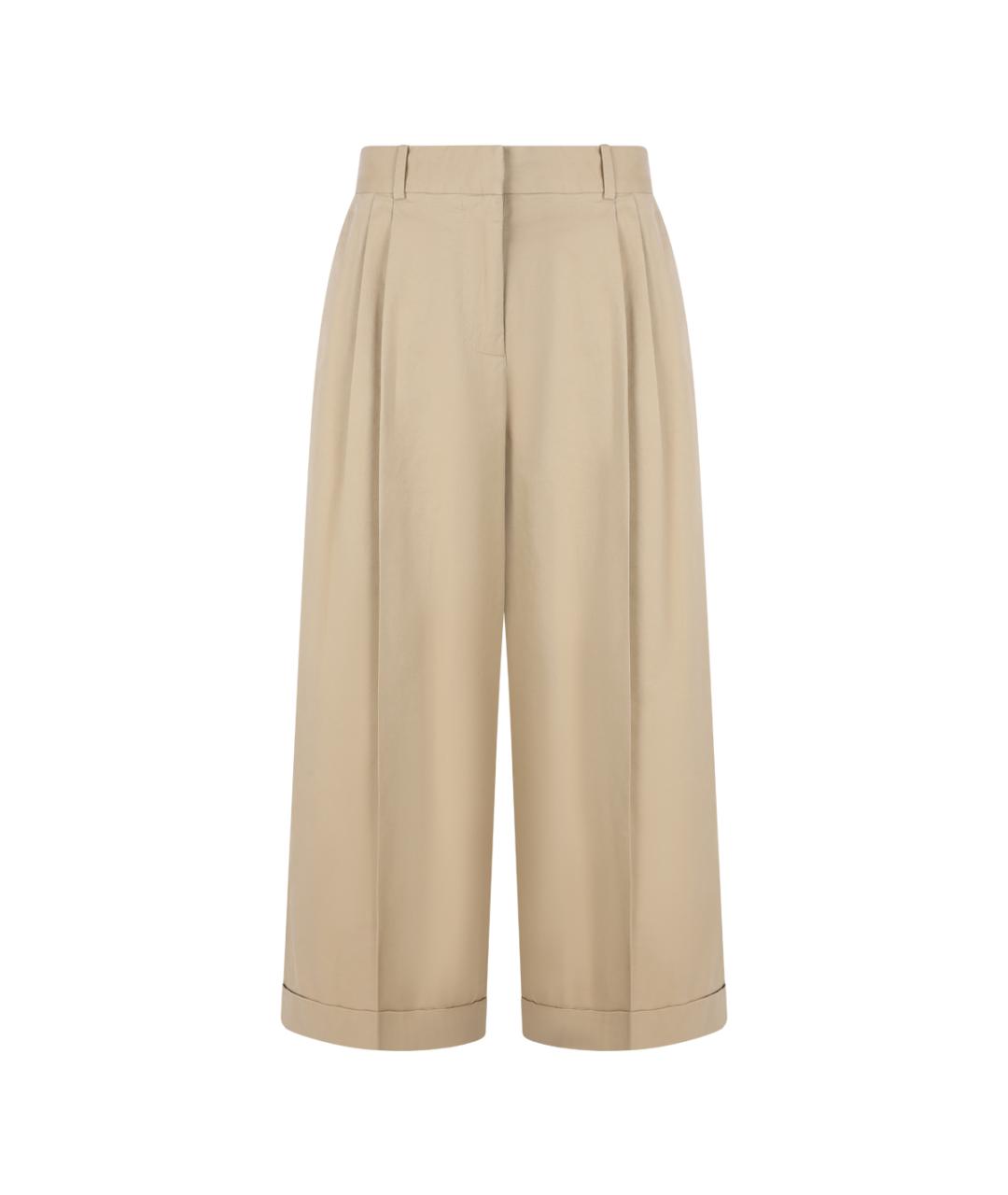 THE ROW Бежевые кашемировые прямые брюки, фото 1