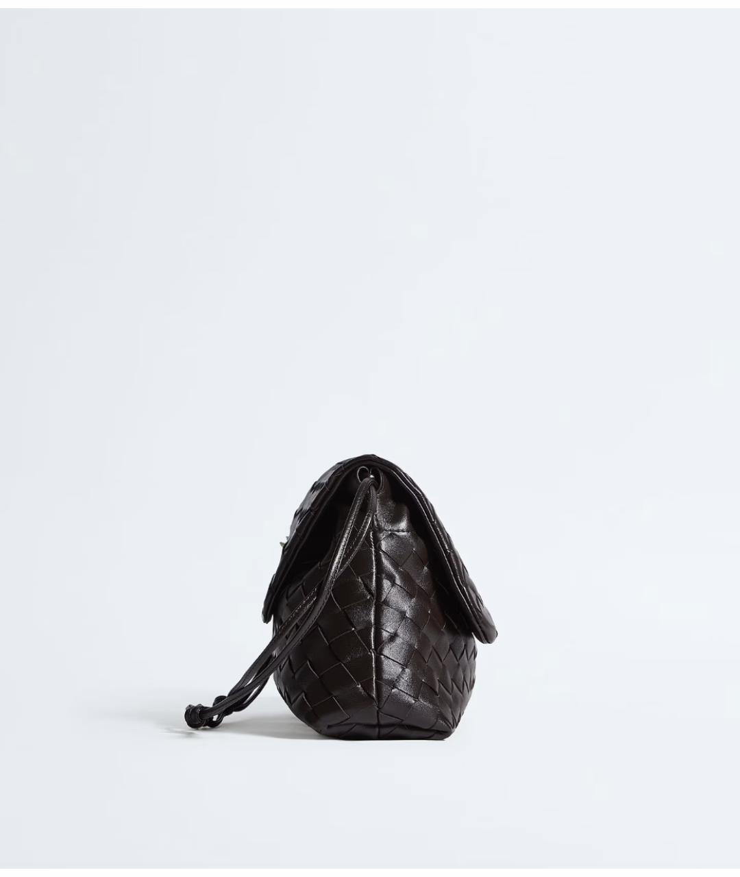 BOTTEGA VENETA Коричневая кожаная сумка через плечо, фото 4