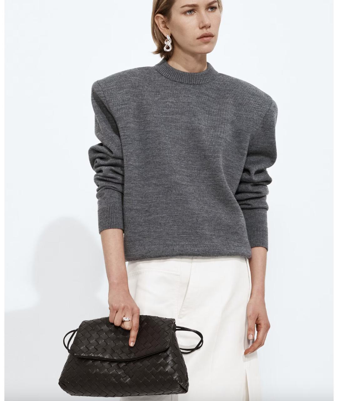 BOTTEGA VENETA Коричневая кожаная сумка через плечо, фото 2