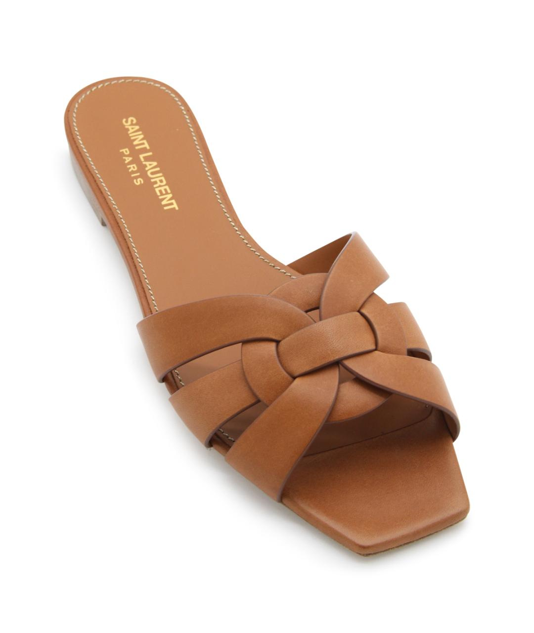 SAINT LAURENT Коричневые сандалии, фото 4