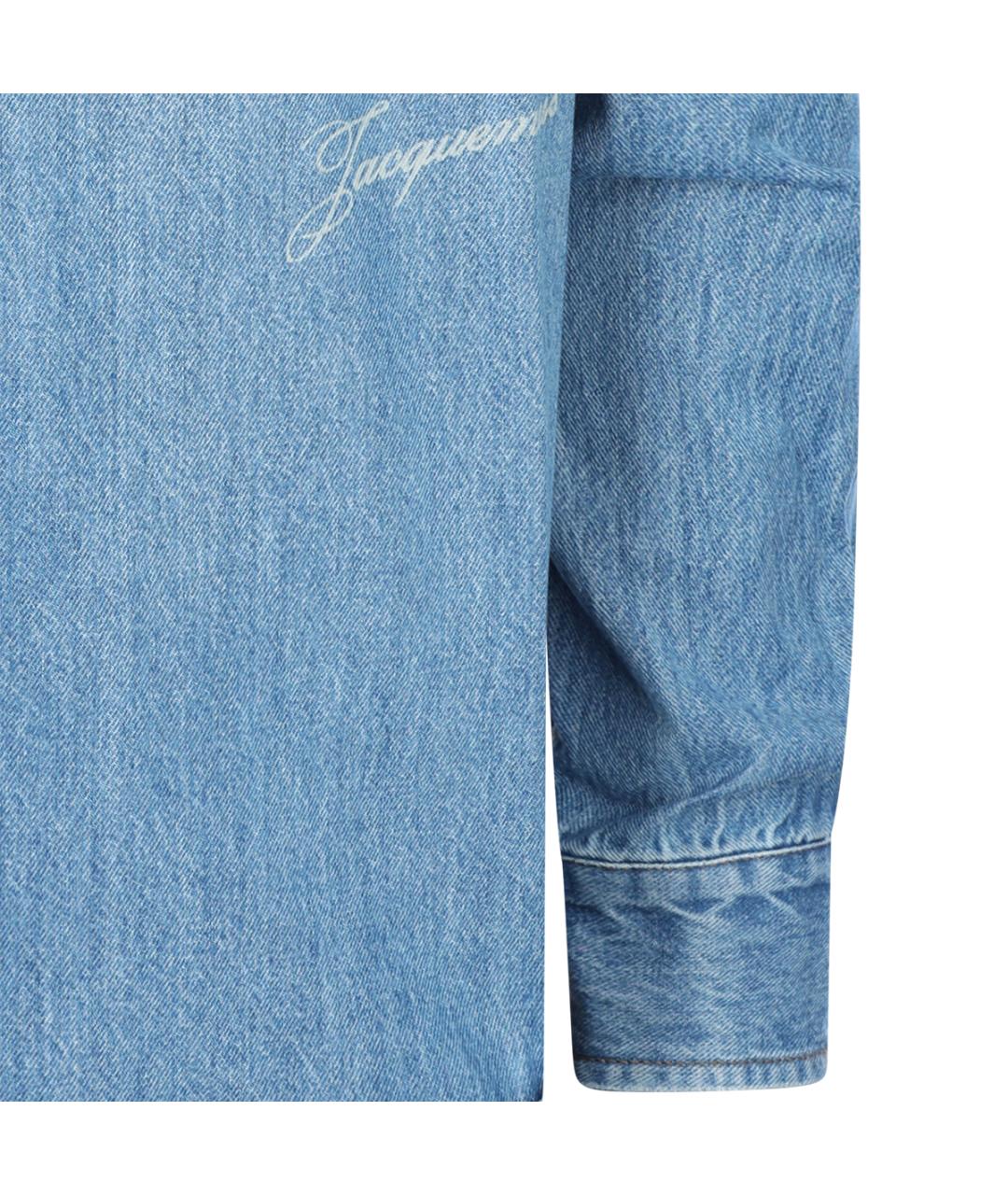 JACQUEMUS Синяя хлопковая кэжуал рубашка, фото 4