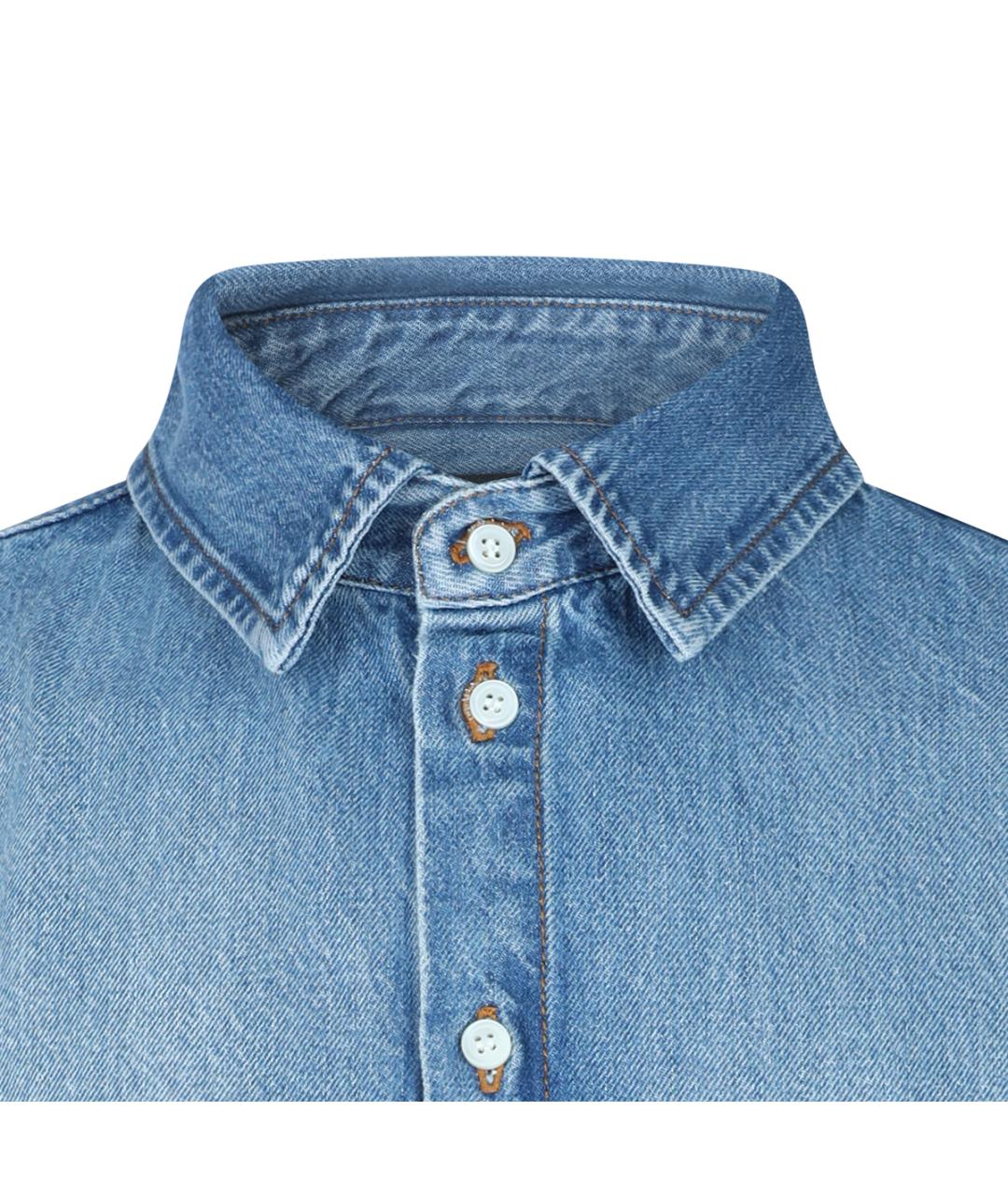 JACQUEMUS Синяя хлопковая кэжуал рубашка, фото 3