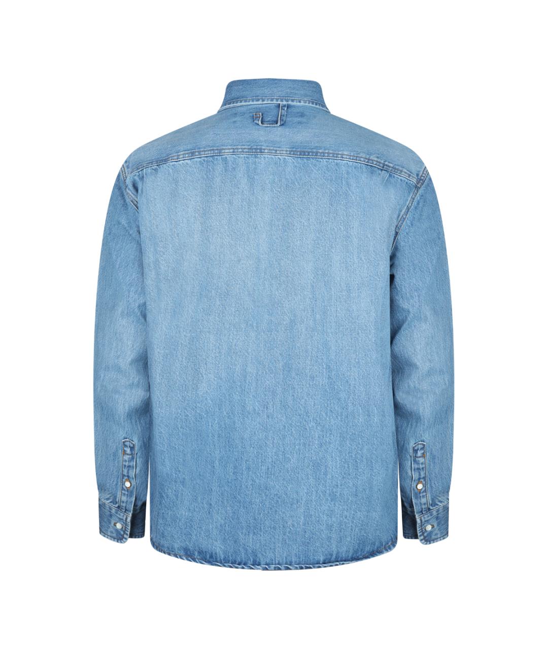 JACQUEMUS Синяя хлопковая кэжуал рубашка, фото 2