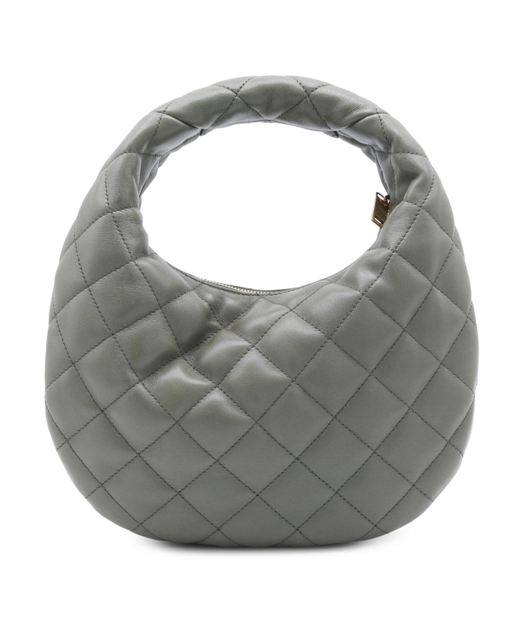 SAINT LAURENT Серая кожаная сумка через плечо, фото 3