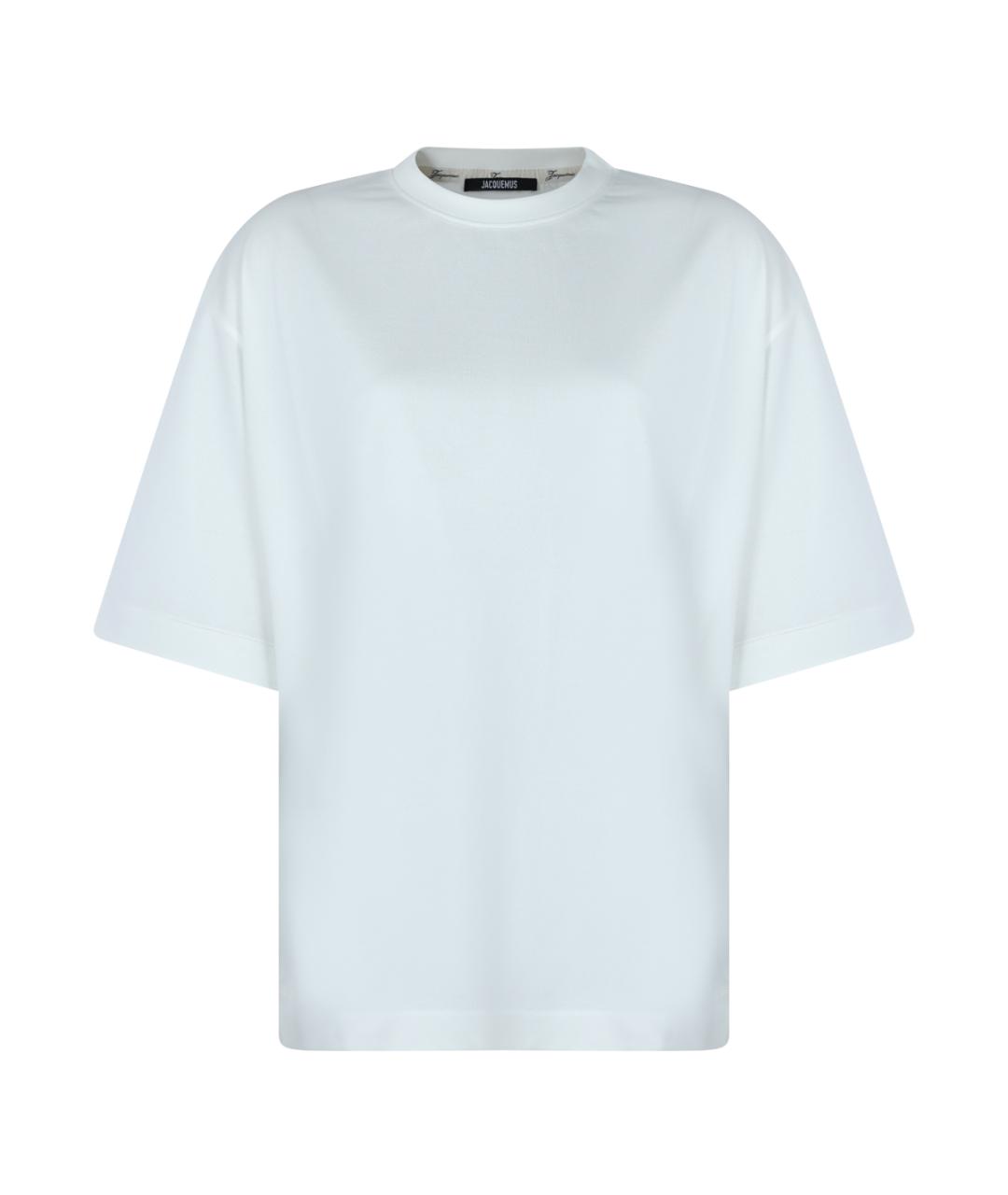 JACQUEMUS Белая хлопковая футболка, фото 1