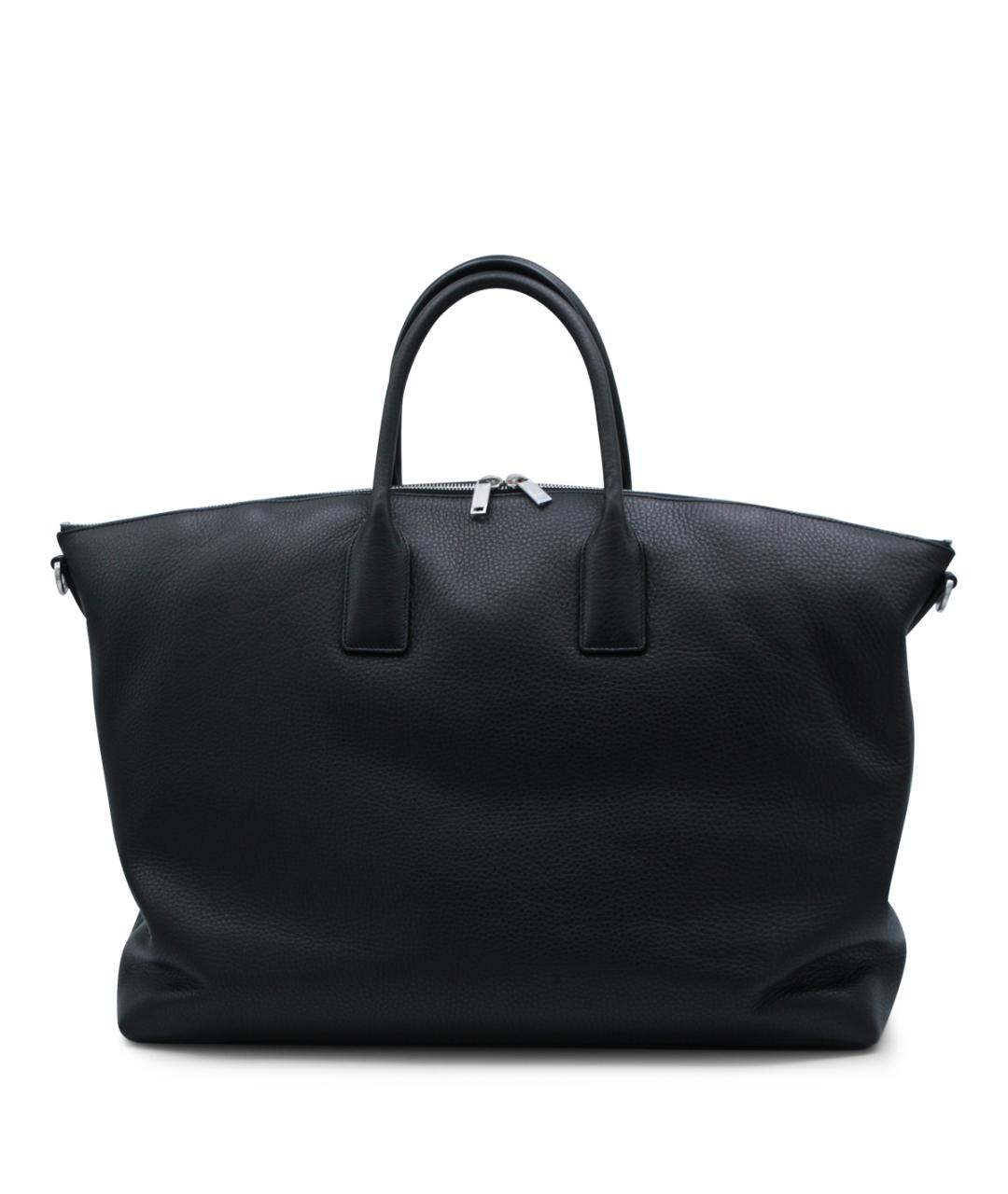 SAINT LAURENT Черная кожаная сумка тоут, фото 3