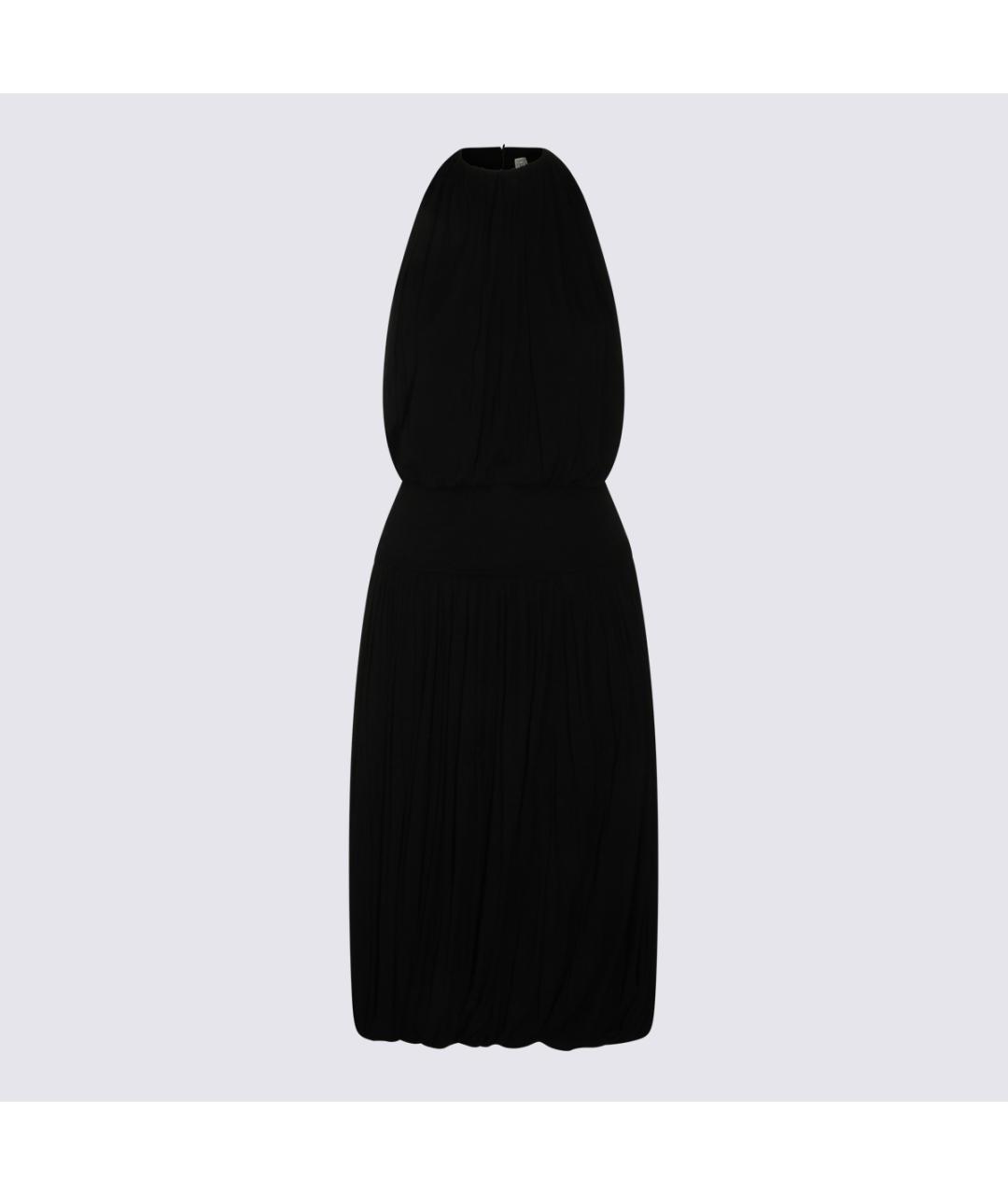 TOTEME Черное вискозное коктейльное платье, фото 2