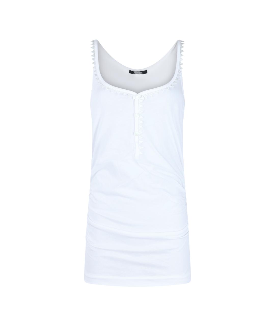 JACQUEMUS Белая хлопковая майка, фото 1