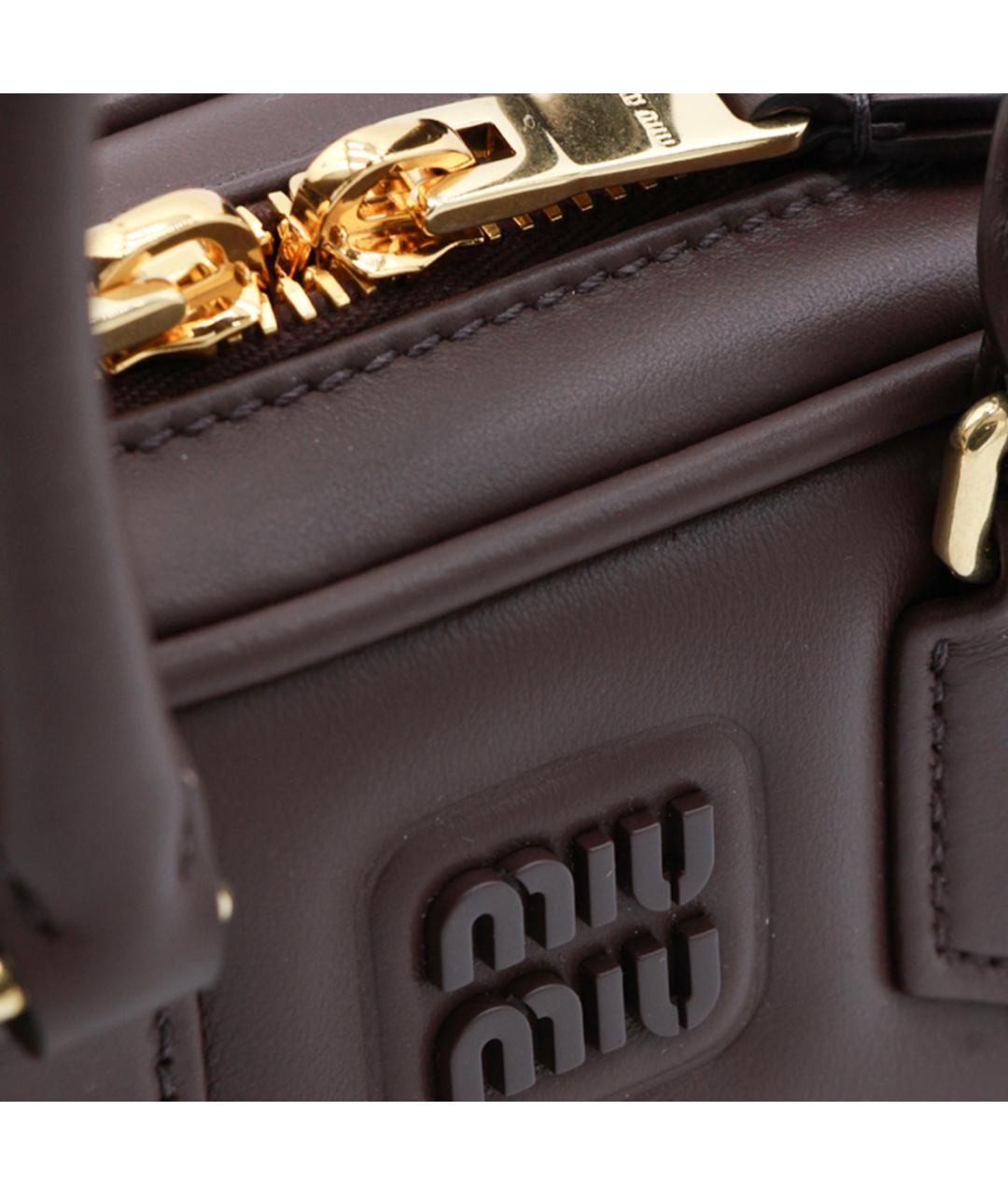 MIU MIU Коричневая кожаная сумка тоут, фото 4