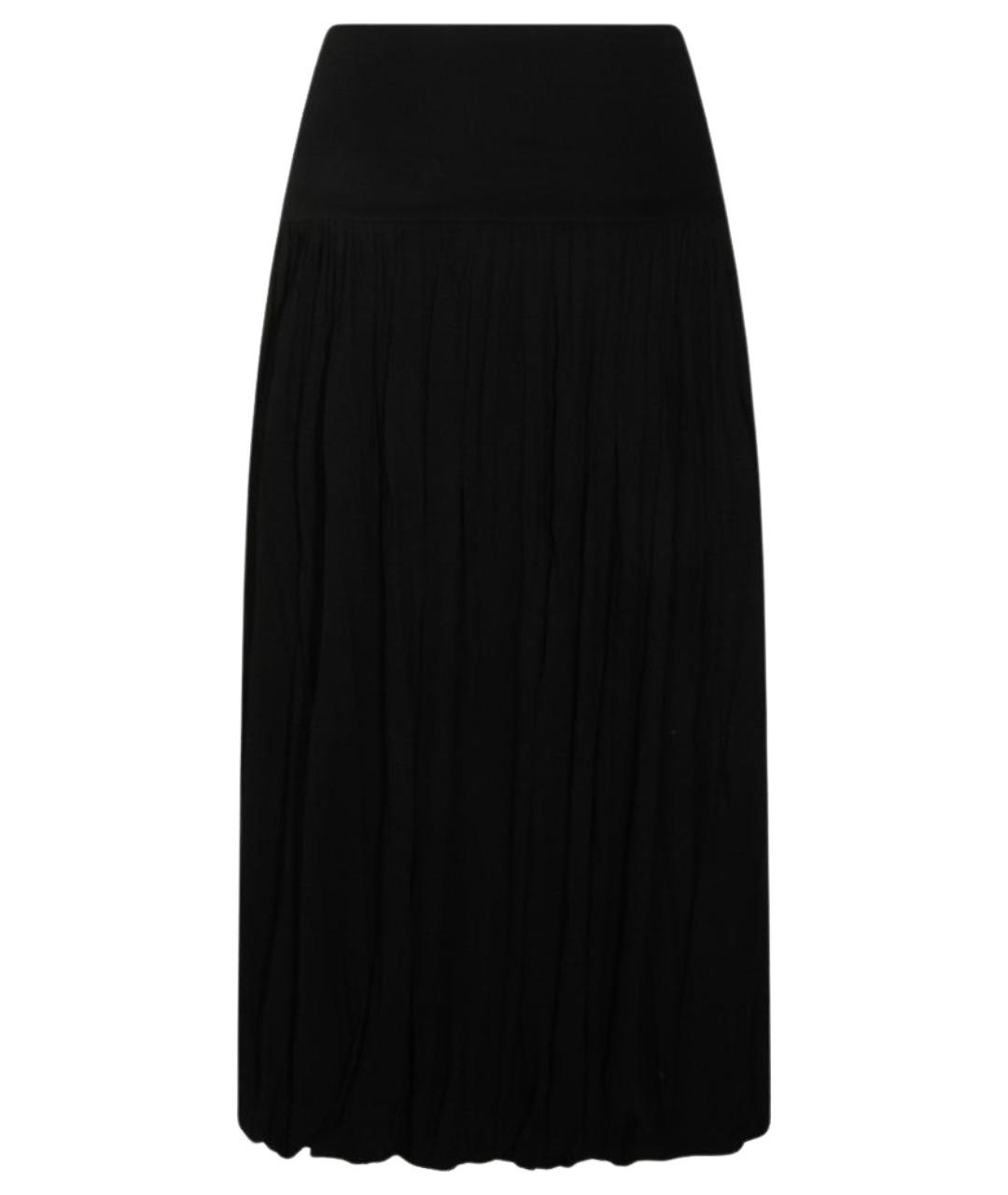 TOTEME Черная вискозная юбка миди, фото 1