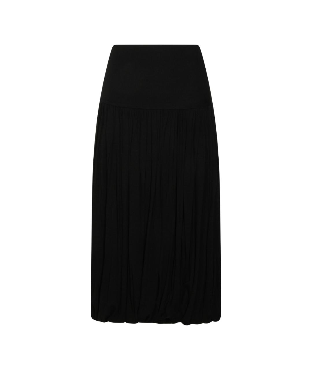 TOTEME Черная вискозная юбка миди, фото 2