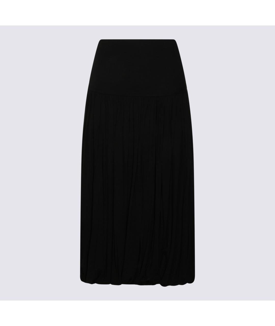 TOTEME Черная вискозная юбка миди, фото 3