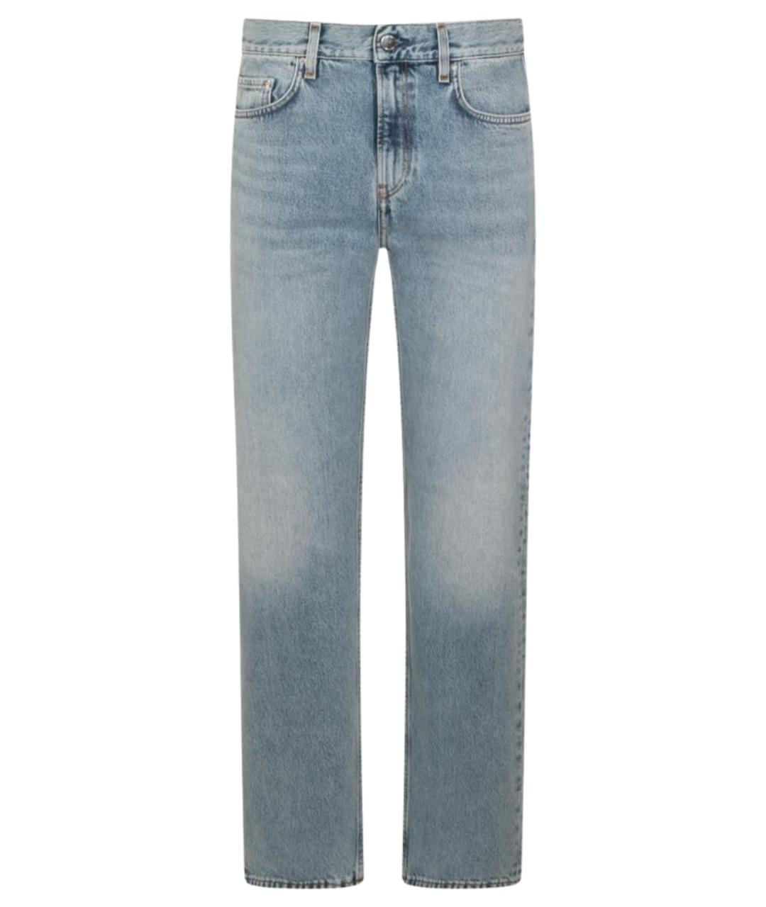 TOTEME Голубые хлопковые прямые джинсы, фото 1