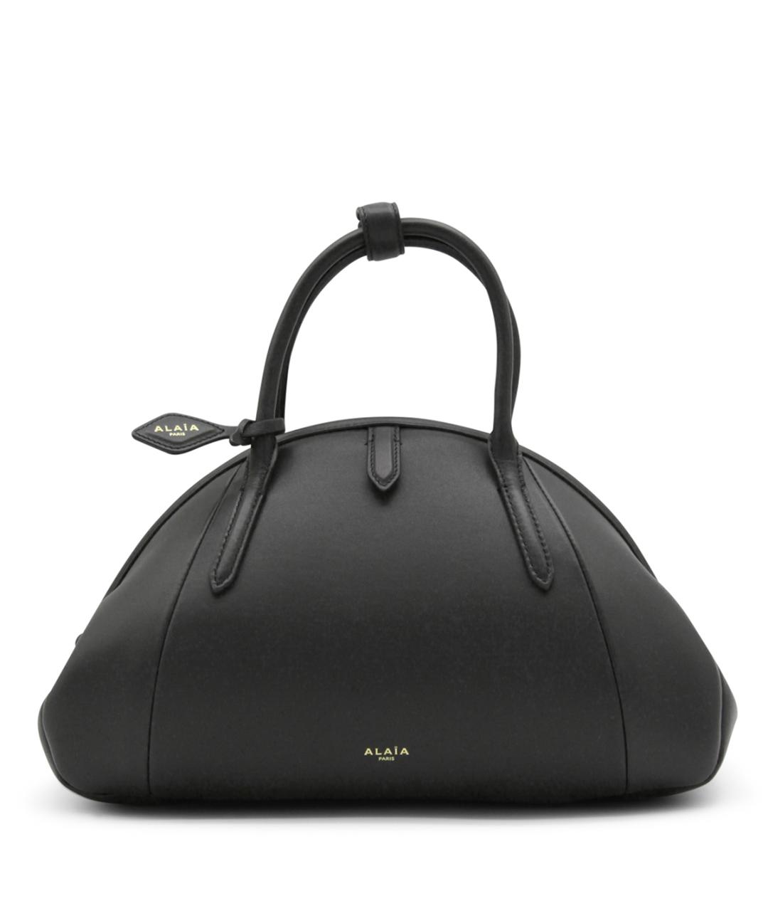ALAIA Черная кожаная сумка тоут, фото 1