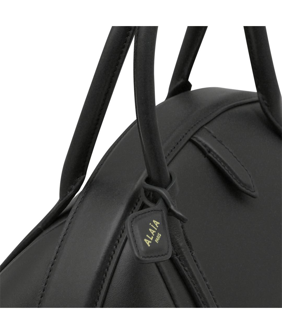 ALAIA Черная кожаная сумка тоут, фото 4
