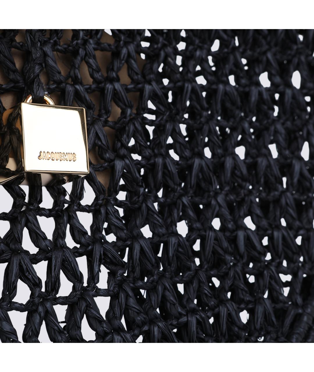 JACQUEMUS Черная сумка с короткими ручками, фото 4