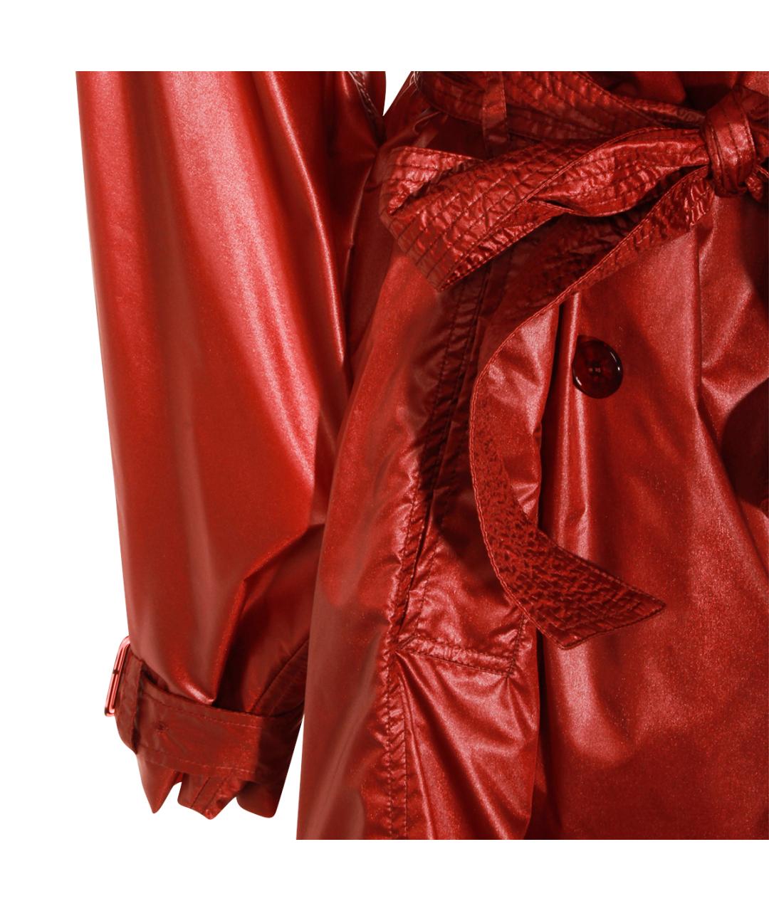 SAINT LAURENT Бордовый полиамидовый тренч/плащ, фото 4