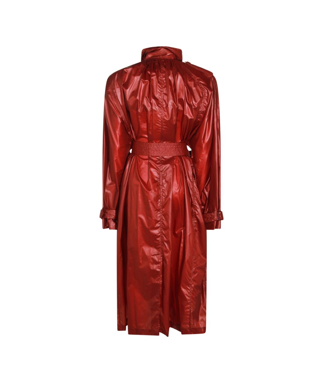 SAINT LAURENT Бордовый полиамидовый тренч/плащ, фото 2