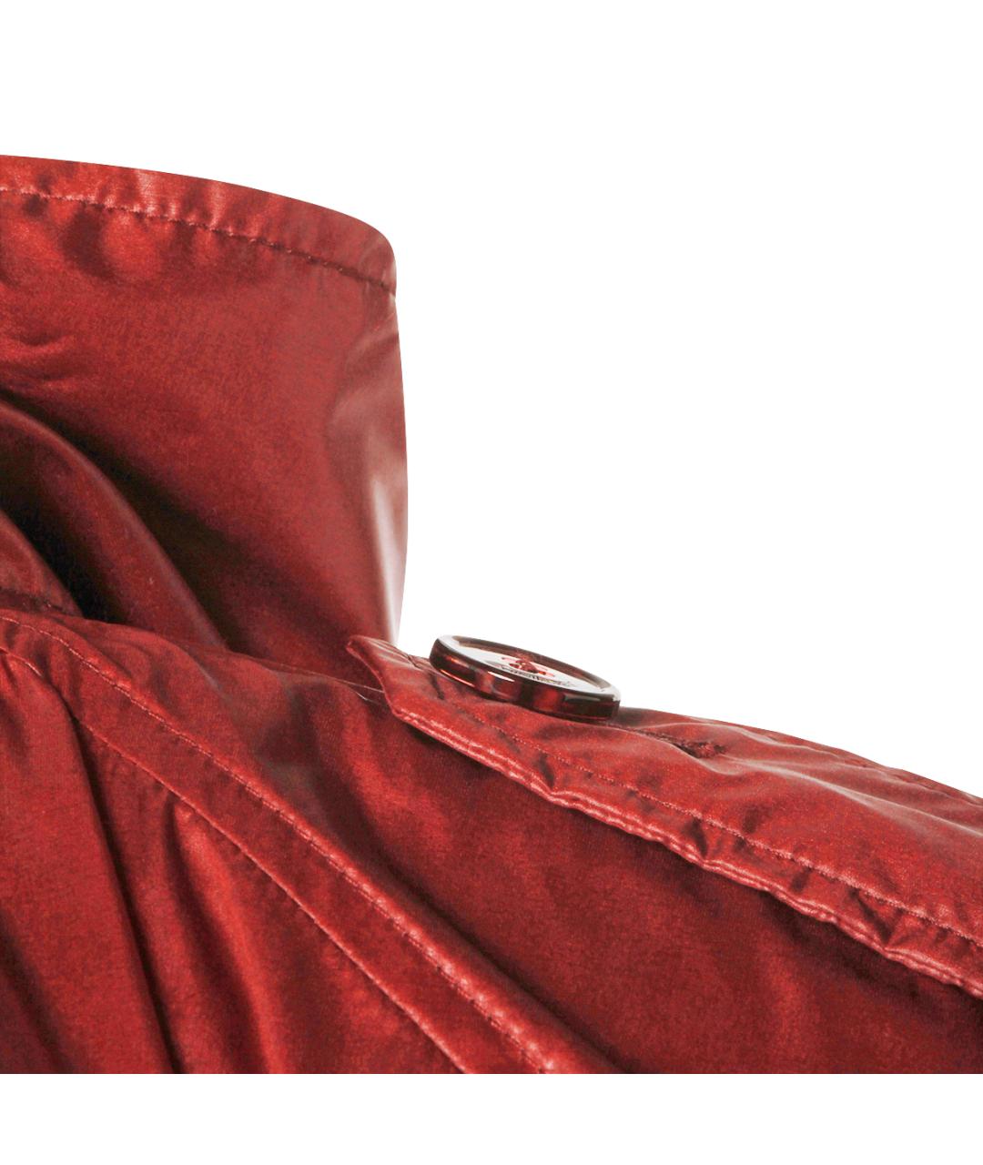 SAINT LAURENT Бордовый полиамидовый тренч/плащ, фото 5