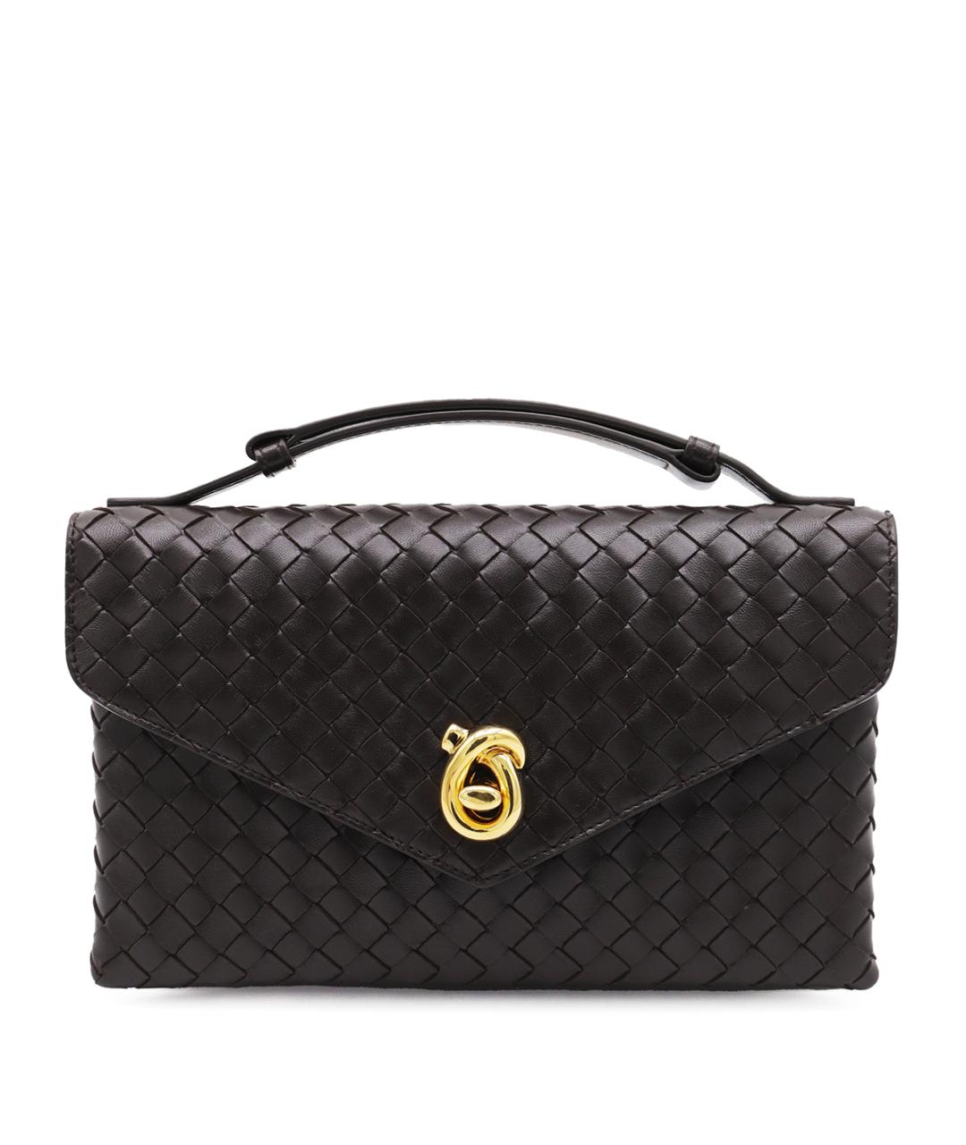 BOTTEGA VENETA Коричневая кожаная сумка через плечо, фото 1