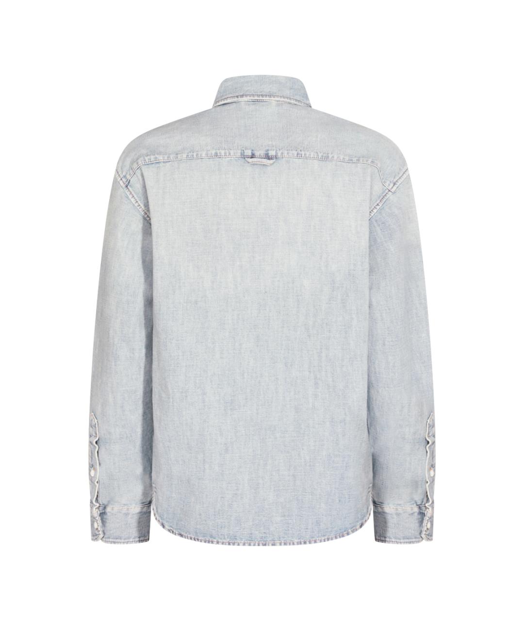 MIU MIU Голубая хлопковая рубашка, фото 2