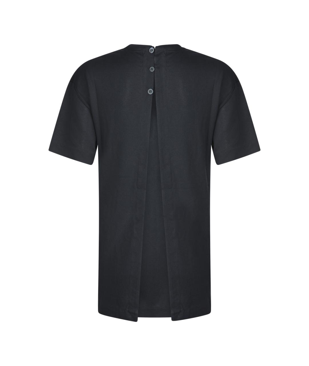 JACQUEMUS Черная хлопковая футболка, фото 2