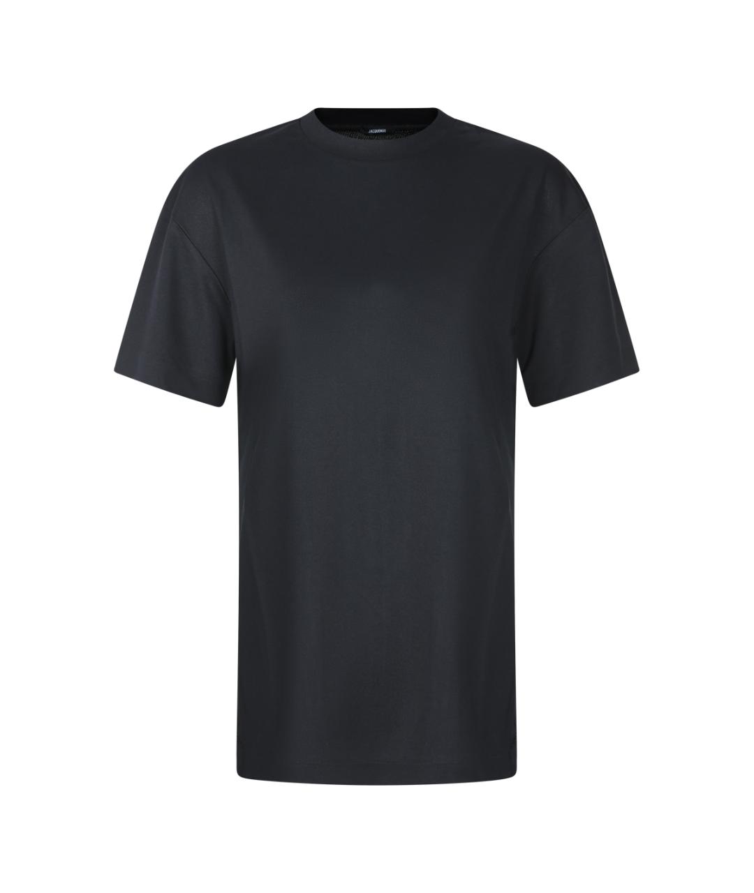 JACQUEMUS Черная хлопковая футболка, фото 1