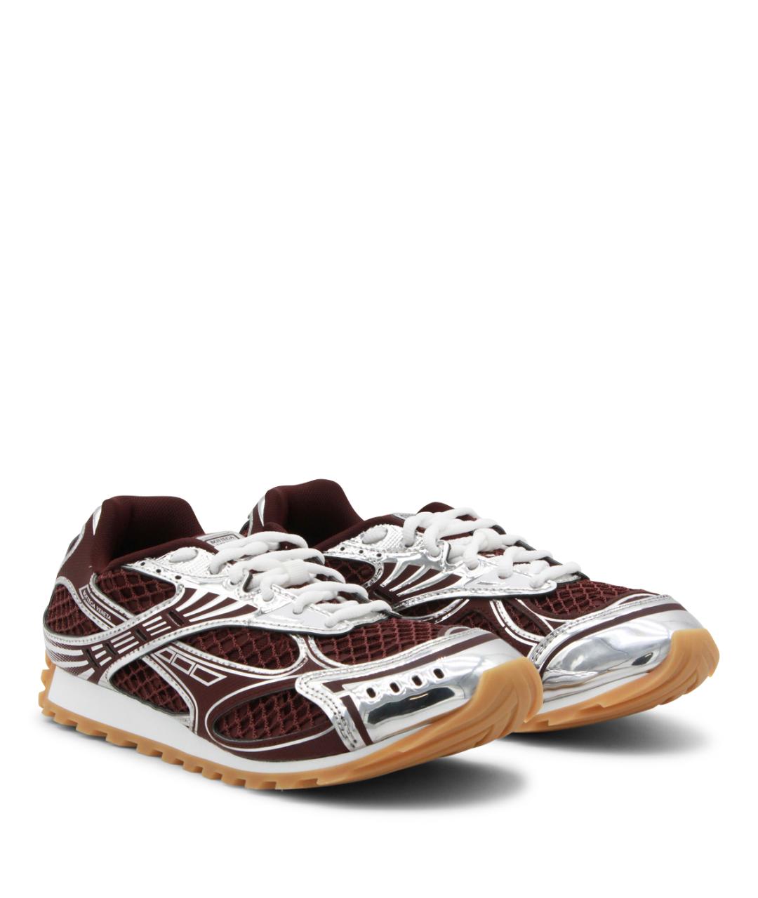 BOTTEGA VENETA Бордовые кроссовки, фото 2