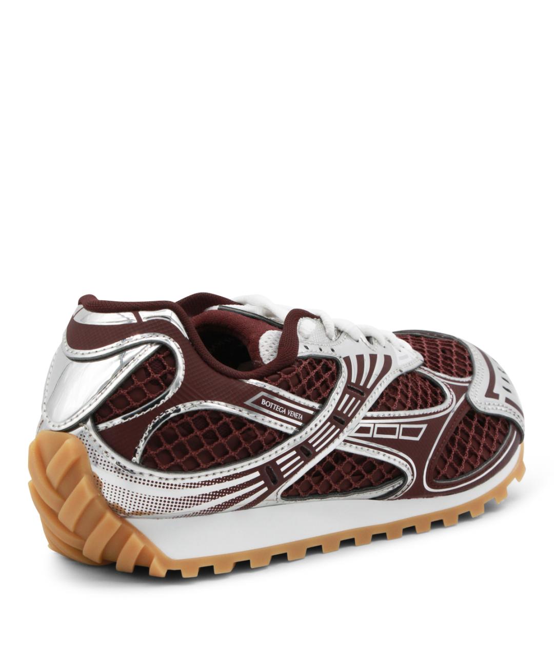 BOTTEGA VENETA Бордовые кроссовки, фото 3