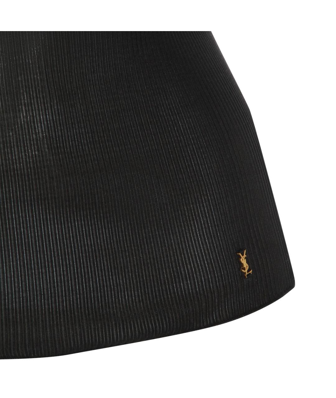 SAINT LAURENT Черная шелковая майка, фото 4