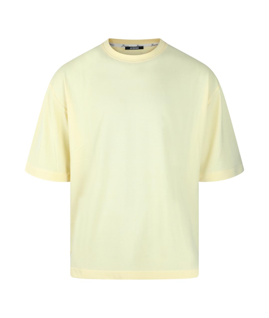 JACQUEMUS Желтая хлопковая футболка, фото 1
