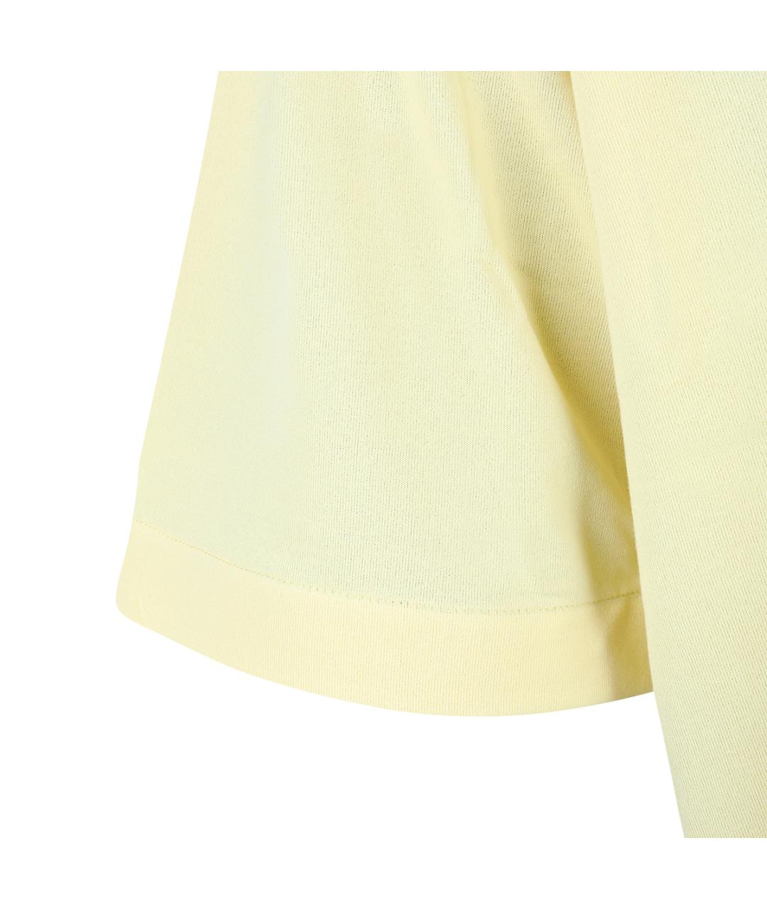 JACQUEMUS Желтая хлопковая футболка, фото 3