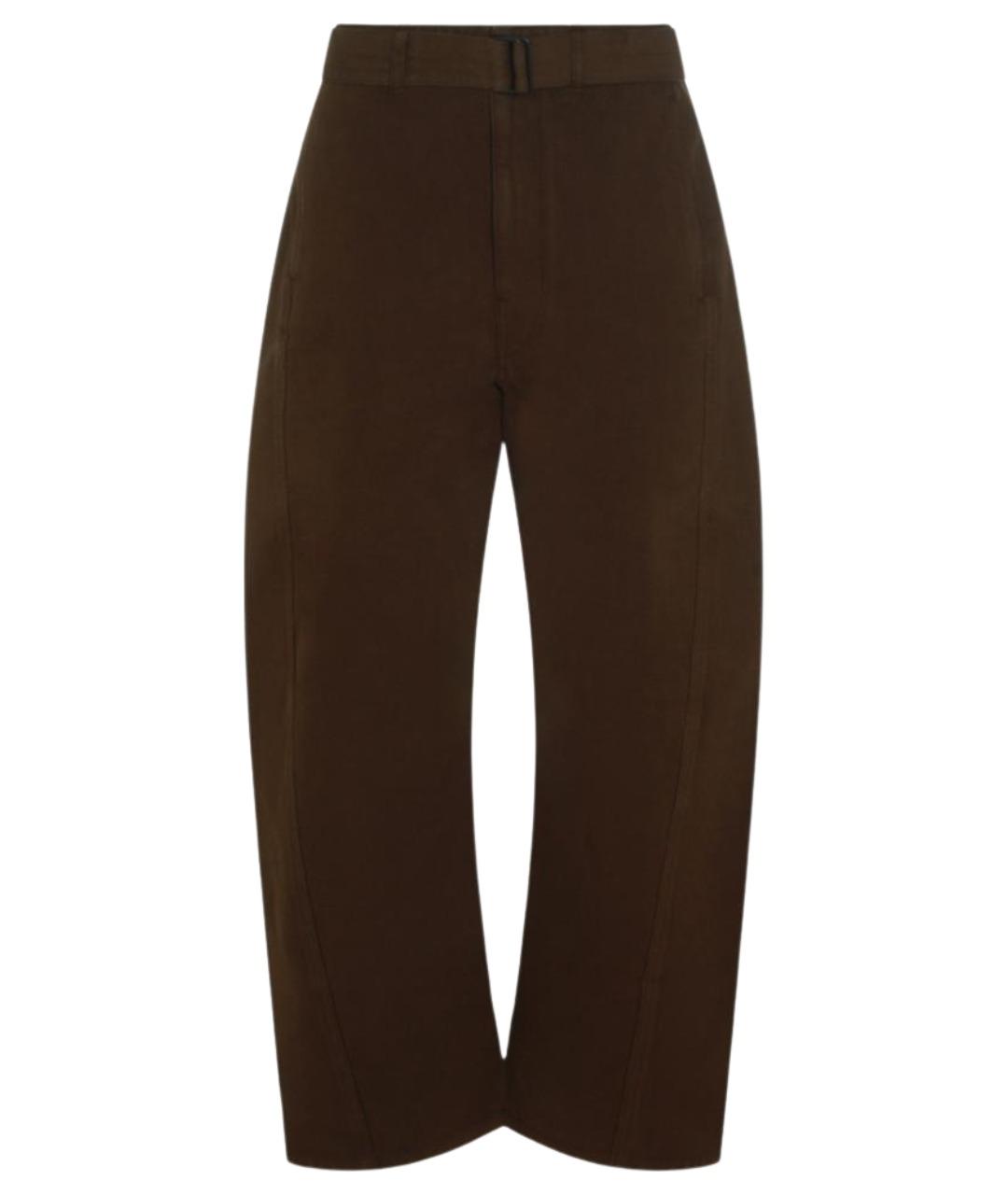 LEMAIRE Коричневые хлопковые прямые джинсы, фото 1