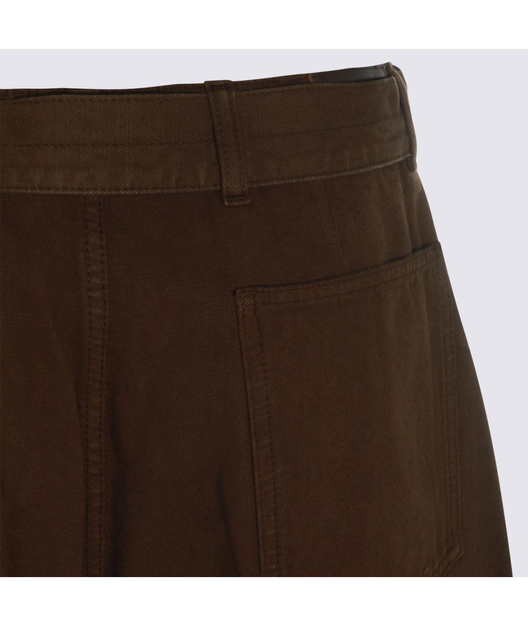 LEMAIRE Коричневые хлопковые прямые джинсы, фото 7