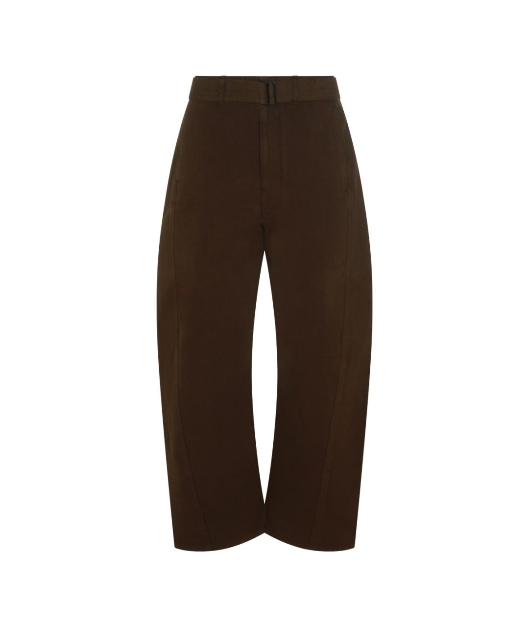 LEMAIRE Коричневые хлопковые прямые джинсы, фото 9