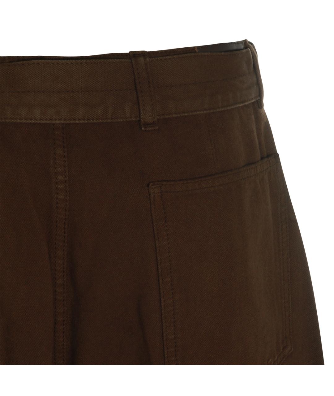 LEMAIRE Коричневые хлопковые прямые джинсы, фото 8
