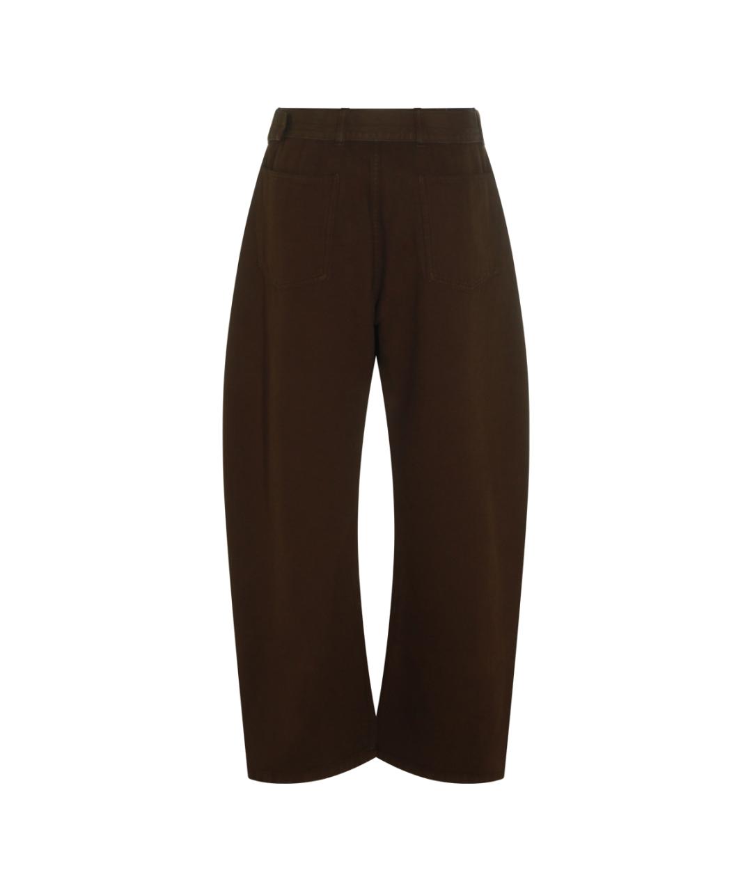 LEMAIRE Коричневые хлопковые прямые джинсы, фото 4