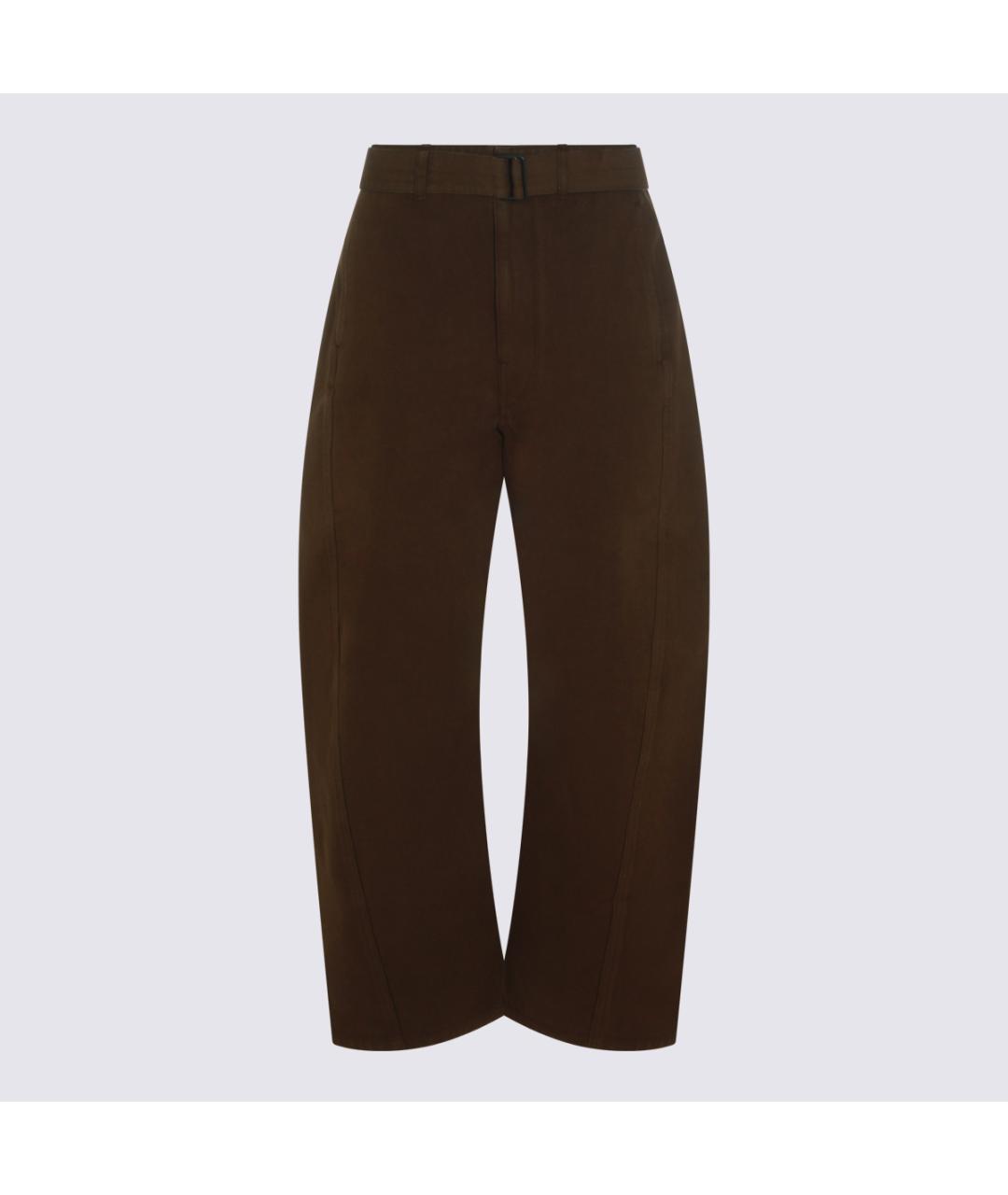 LEMAIRE Коричневые хлопковые прямые джинсы, фото 2