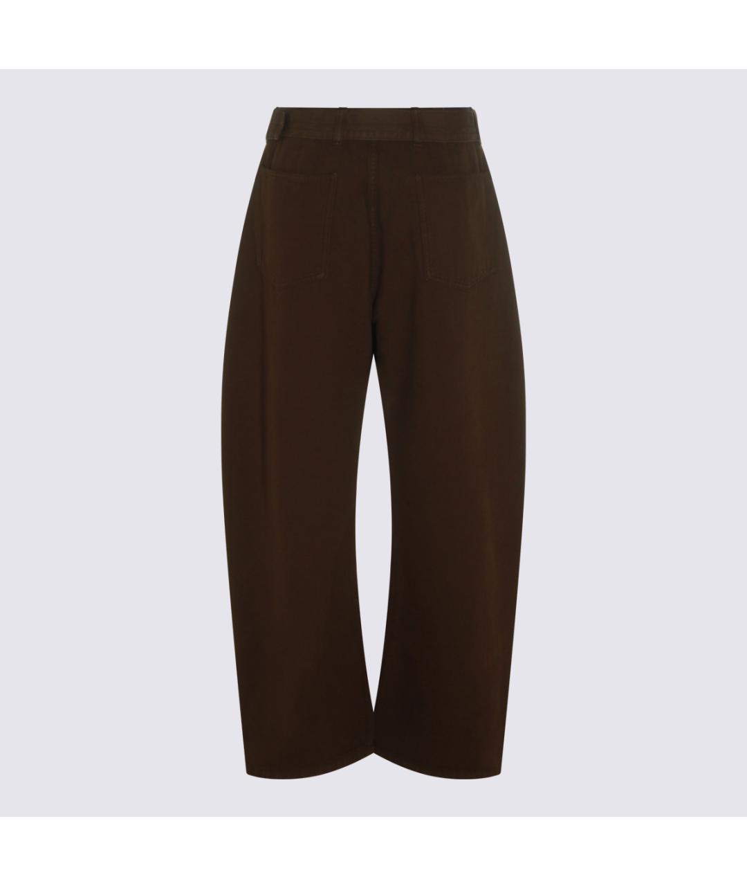 LEMAIRE Коричневые хлопковые прямые джинсы, фото 3