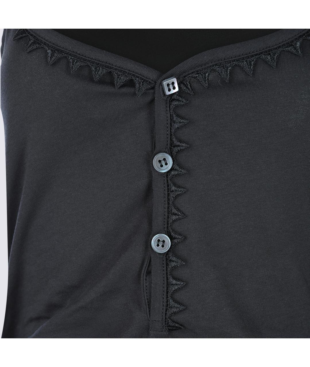 JACQUEMUS Черная хлопковая майка, фото 4