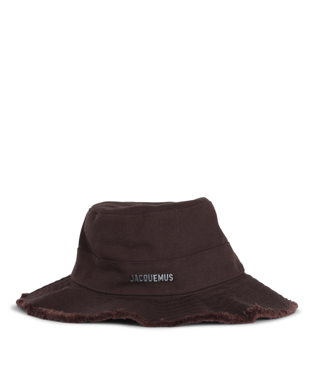 JACQUEMUS Коричневая хлопковая панама, фото 1