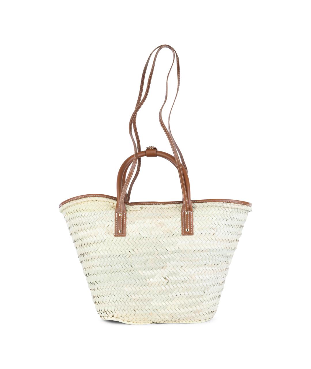 JACQUEMUS Бежевая пелетеная сумка тоут, фото 3