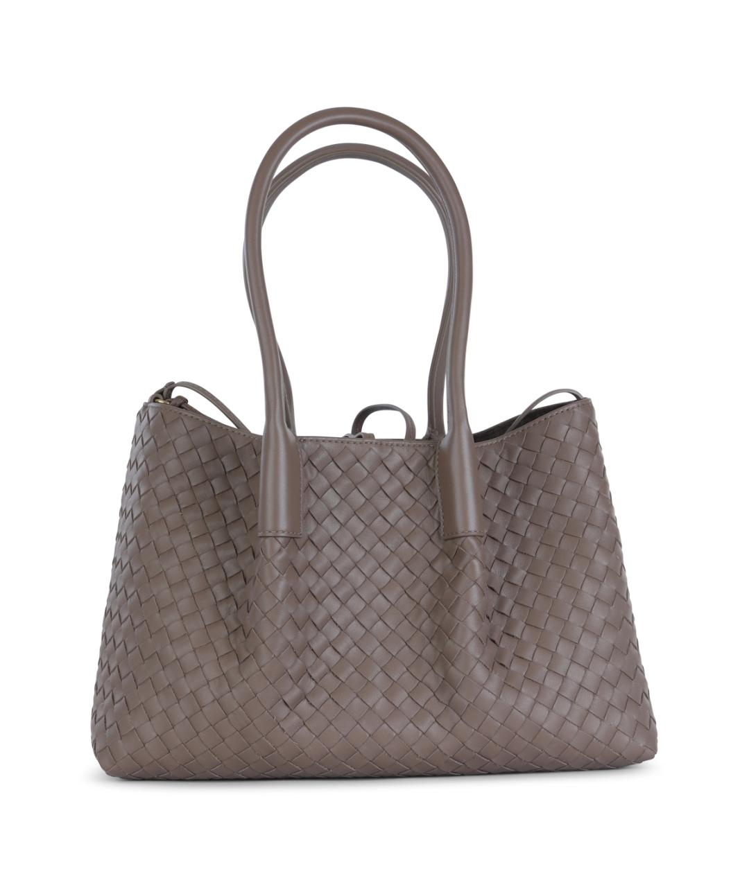 BOTTEGA VENETA Коричневая кожаная сумка тоут, фото 1